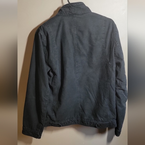 Levis Mens Small Black Denim Quilted Lining Trucker Jacket - Picture 7 of 13